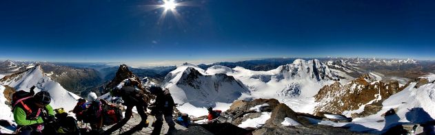 Panorama 360 st. z Dufourspitze - zdobywcygor.pl